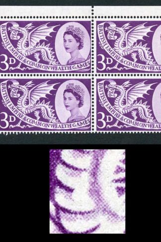 SG567a 1957 3d Games with Short Scale Variety Block of 4 U/M