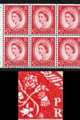 SB81i 2 1/2d Wmk Edward Upright White Flaw Below Thistle Pane of 6 U/M