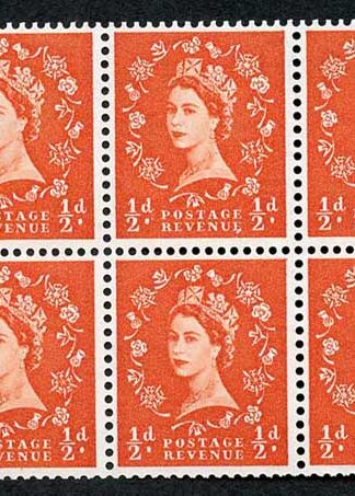 SB4 1/2d Wmk Edward Upright Cylinder E4 Dot Booklet Pane of 6 U/M