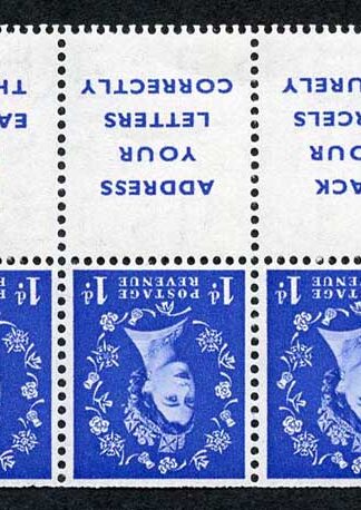 SB29a 1d Se-tenant Post Early in the Day Wmk Edward Inverted U/M