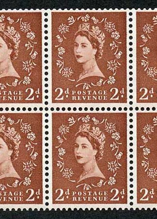 SB78 2d Edward Wmk Booklet Pane Cyl H6 Dot U/M