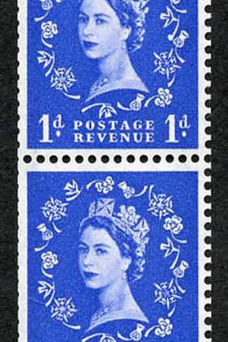 S15b 1st Graphite 1d Ultramarine with Daffodil Flaw in U/M Coil