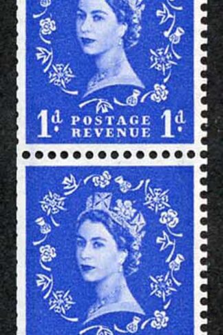 S15b 1st Graphite 1d Ultramarine with Daffodil Flaw in U/M Coil