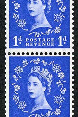 S15b 1st Graphite 1d Ultramarine with Daffodil Flaw in U/M Coil