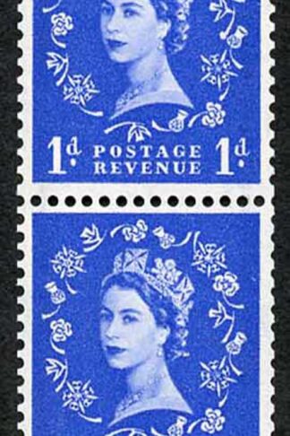 S15b 1st Graphite 1d Ultramarine Wmk Eddward with Daffodil Flaw in U/M Coil