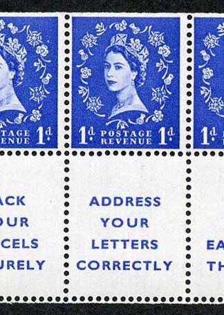 SB29 1d Se-tenant Pack Your Parcels Pane Wmk Edward Upright U/M