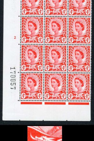 Wales XW9b 4d Cyl 2 no dot inc Bump on Dragons Head U/M