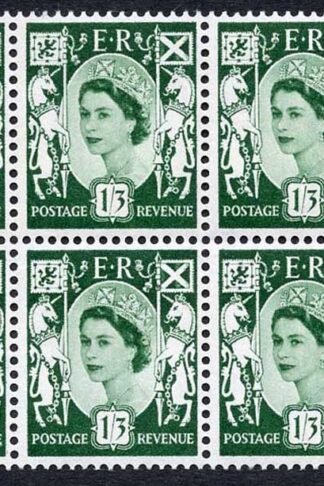 Scotland XS22a/b 1/3 Block of 6 on Cream Paper U/M