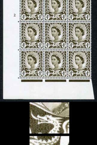 Wales XW8c/d 4d Cyl 2 no dot inc Two Varieties U/M
