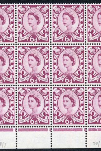 Scotland XS16 6d Cream Paper Block of 12 U/M