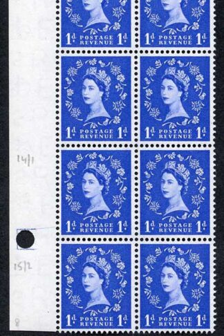 Spec S15b 1d 1st Graphite Block inc Daffodil Flaw U/M (ebay 2)