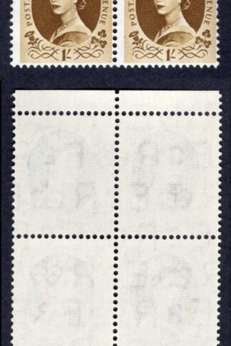 SG554 1/- Edward Block of 6 inc Dot by Leaf State 2