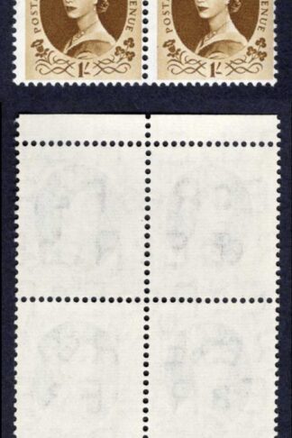SG554 1/- Edward Block of 6 inc Dot by Leaf State 2