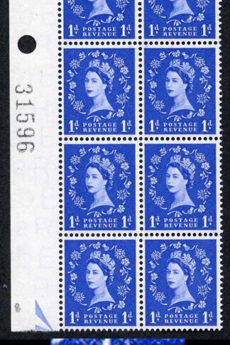 SpecS15a 1d 1st Graphite Block of 10 inc Thistle Flaw