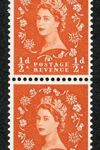 S4k 1/2d Orange Coil Wmk Crowns on Cream Paper with A Flaw U/M