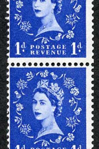 Spec S16n 1d Coil Strip Wmk Crowns Cream Paper with Variety Dot on Thistle U/M