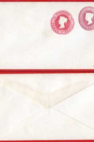 ESC238 QV 2d Lake 3d Carmine Compound Envelope Mint