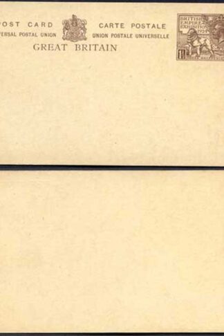 CP86 KGV 1 1/2d 1924 Wembley Post Office Issue Postcard Mint