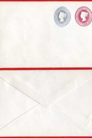 ESC235 QV 2d Lake 2 1/2d Grey Blue Compound Envelope Mint