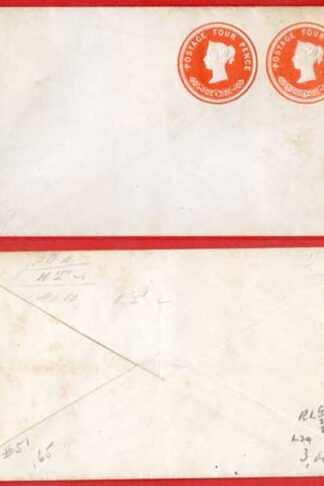 ESC69 QV 4d and 4d Compound Stamped to Order Envelope Dated 26.4.75 Mint