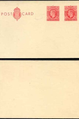 CP96 KGVI 1d Carmine with additional 1d Carmine Post Office Issue Postcard Mint