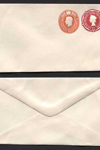 ESC974 QEII 2 1/2d and KGVI 1/2d Compound Envelope Mint