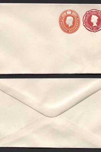 ESC974 QEII 2 1/2d and KGVI 1/2d Compound Envelope Mint