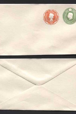 ESCP865 KGVI 1 1/2d and QEII 1/2d Compound Envelope Mint