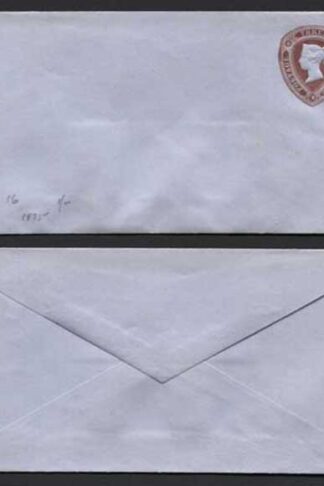 ES9 QV 1 1/2d Brown Stamped to Order Envelope Mint