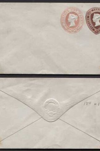 ESC19 QV 1 1/2d Brown (16.6.75) 1d Pink (16.6.75) Compound Envelope Mint