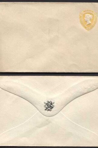ES27 QV 1 1/2d Yellow Stamped to Order Envelope Approx 91 mm x 145 mm Mint
