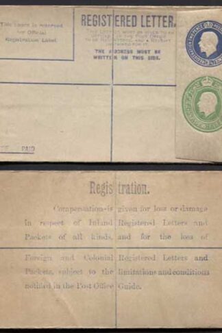 RP33 KGV 3 1/2d and 1/2d Registered Envelope size F Mint