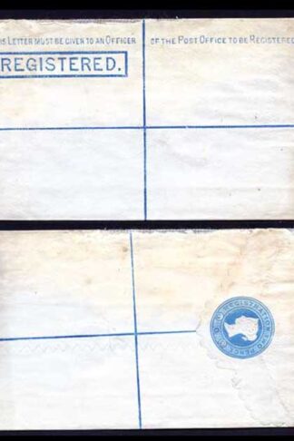 RP4 QV 2d Blue Registered Envelope (1.8.78) Size F Mint