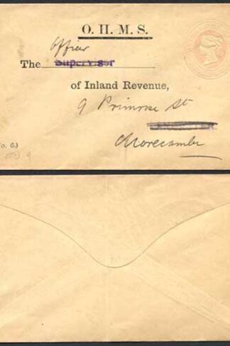 EO25 QV 1d Pink inscribed O.H.M.S The  of Inland Revenue