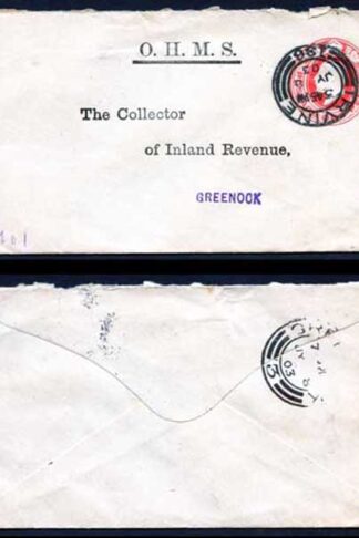 EO54 KEVII 1d Carmine Used Envelope With OHMS and The Collector