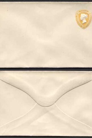 ES27 QV 1 1/2d Yellow Stamped to Order Envelope Approx 91 mm x 145 mm Mint