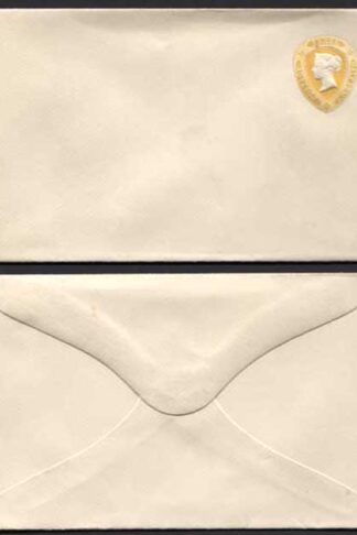 ES27 QV 1 1/2d Yellow Stamped to Order Envelope Approx 91 mm x 145 mm Mint