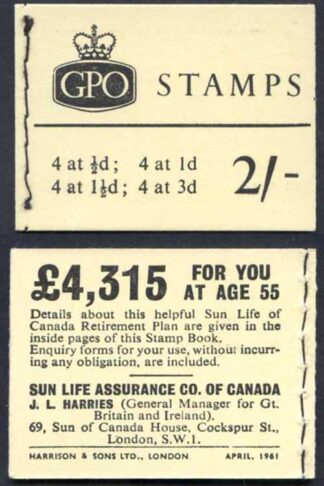 N4p 2/- Booklet April 1961 with Blue Phosphor