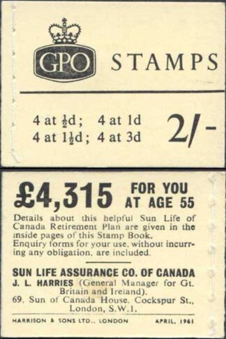 N4 2/- Booklet April 1961 Crowns Ordinary