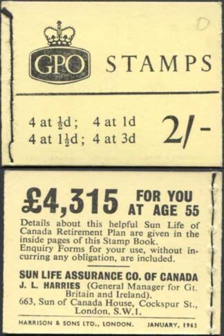 N10 2/- Booklet Jan 1963 Crowns Ordinary