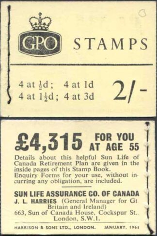 N10 2/- Booklet Jan 1963 Crowns Ordinary