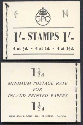 KGVI DB8 1/- Booklet