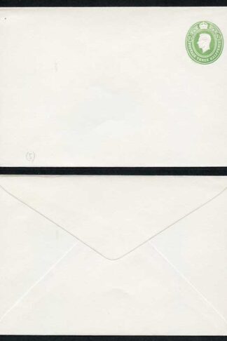 ES60 KGVI 1/2d Green Stamped to Order Envelope ES60 Mint