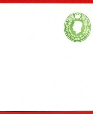 ESCP823 KGVI Two 1 1/2d Green Stamped to Order Envelope Mint