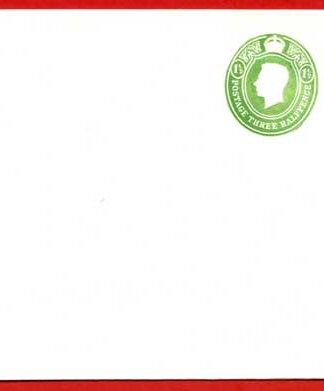 ESCP823 KGVI Two 1 1/2d Green Stamped to Order Envelope Mint