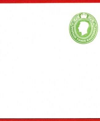 ESCP823 KGVI Two 1 1/2d Green Stamped to Order Envelope Mint