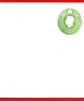 ESCP823 KGVI Two 1 1/2d Green Stamped to Order Envelope Mint