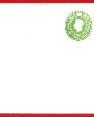 ESCP823 KGVI Two 1 1/2d Green Stamped to Order Envelope Mint