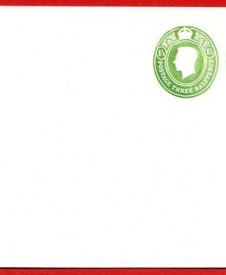 ESCP823 KGVI Two 1 1/2d Green Stamped to Order Envelope Mint