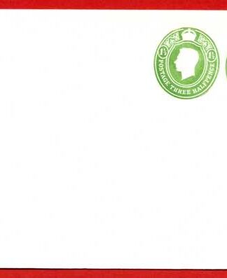 ESCP823 KGVI Two 1 1/2d Green Stamped to Order Envelope Mint